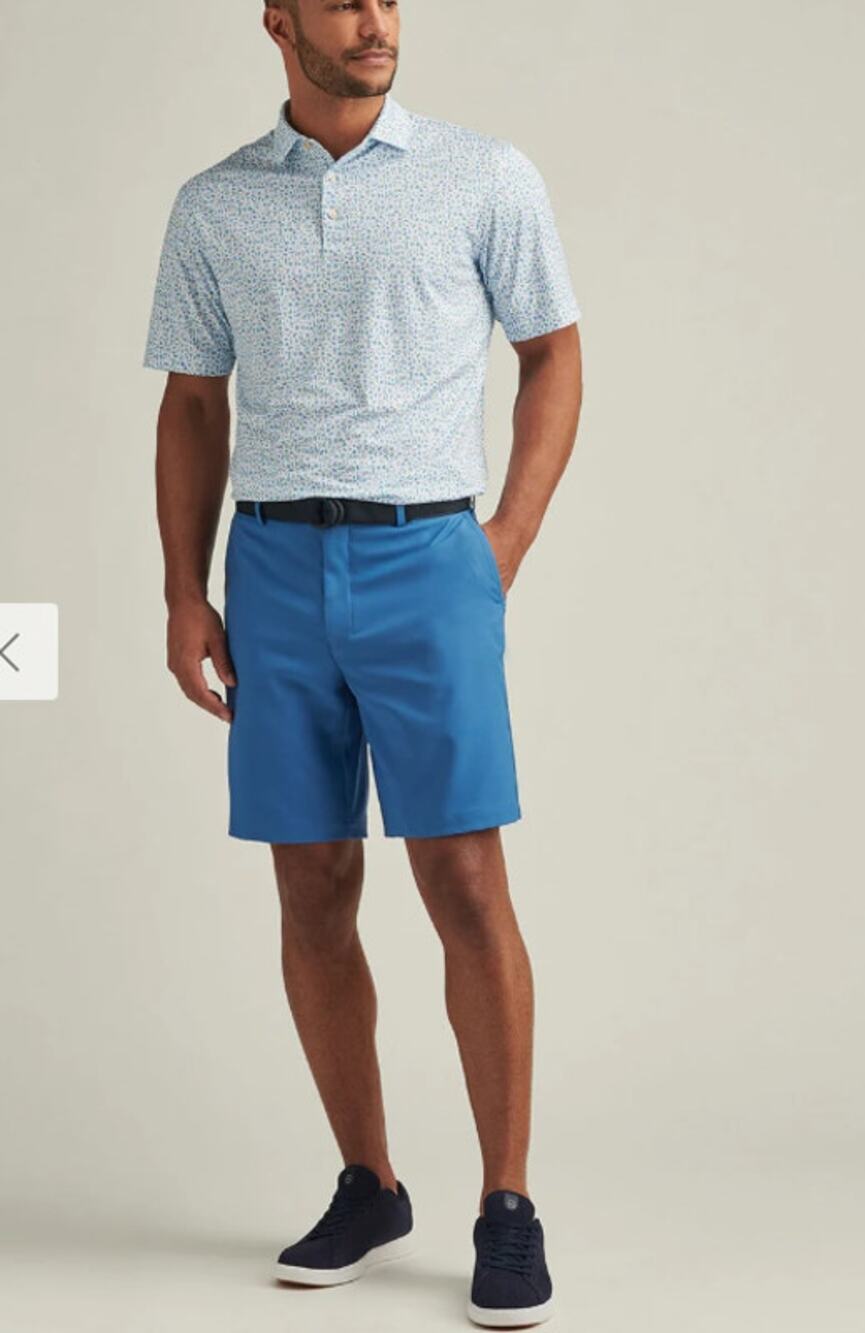 Peter Millar Salem Sailor Blue Golf Shorts 32 Classic Fit Stretch